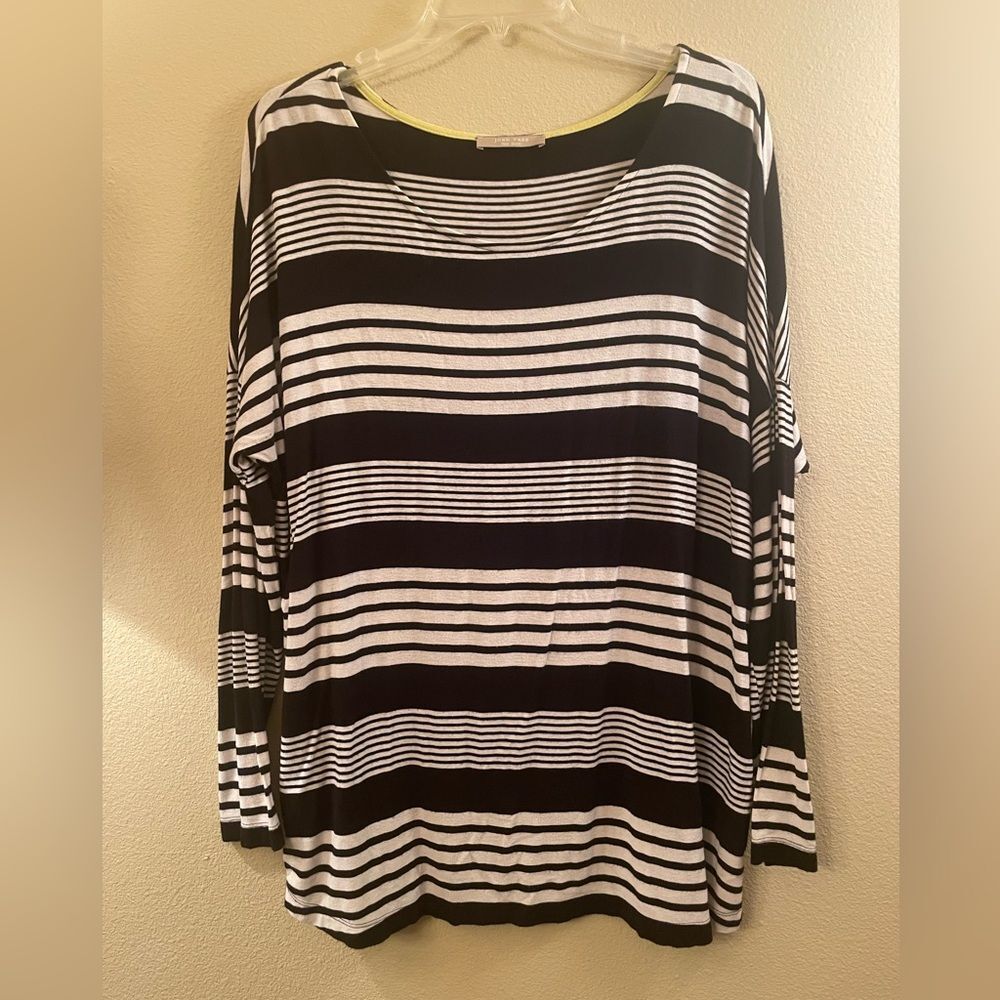 Joan Vass women’s long stripe knit top
